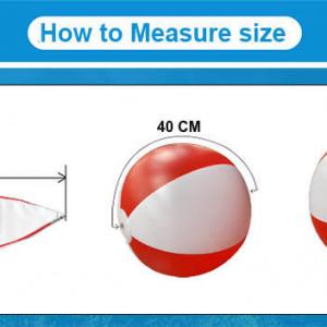 How to measure beach ball size