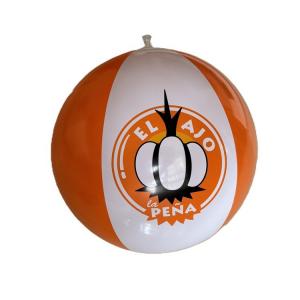 16 inch white orange inflatable beach ball with logo printing 16 inch white orange inflatable beach ball with logo printing