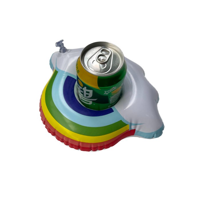 PVC Inflatable rainrow Cup Drink Holder 