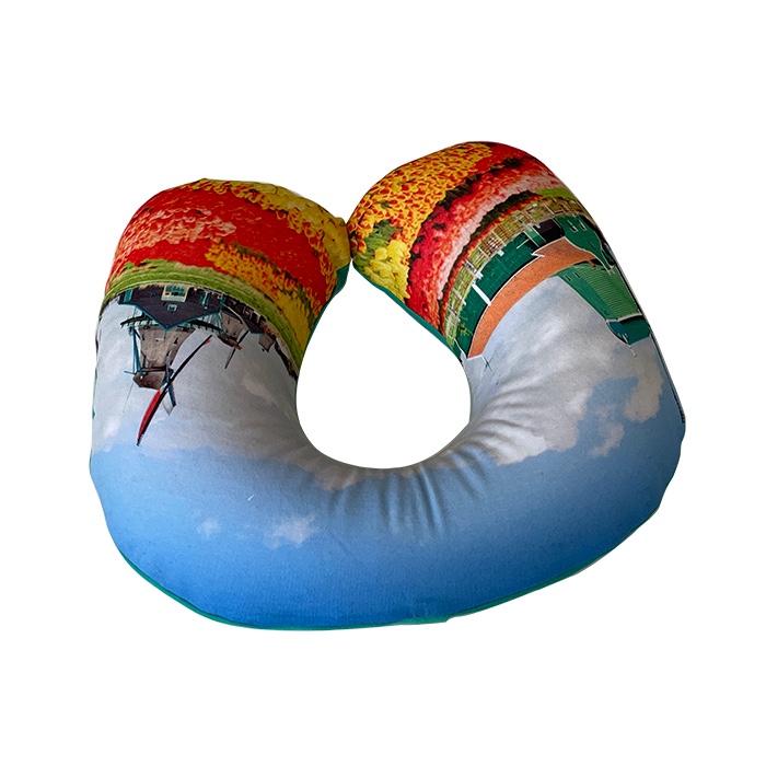 inflatable neck pillow with cover logo printing china factory
